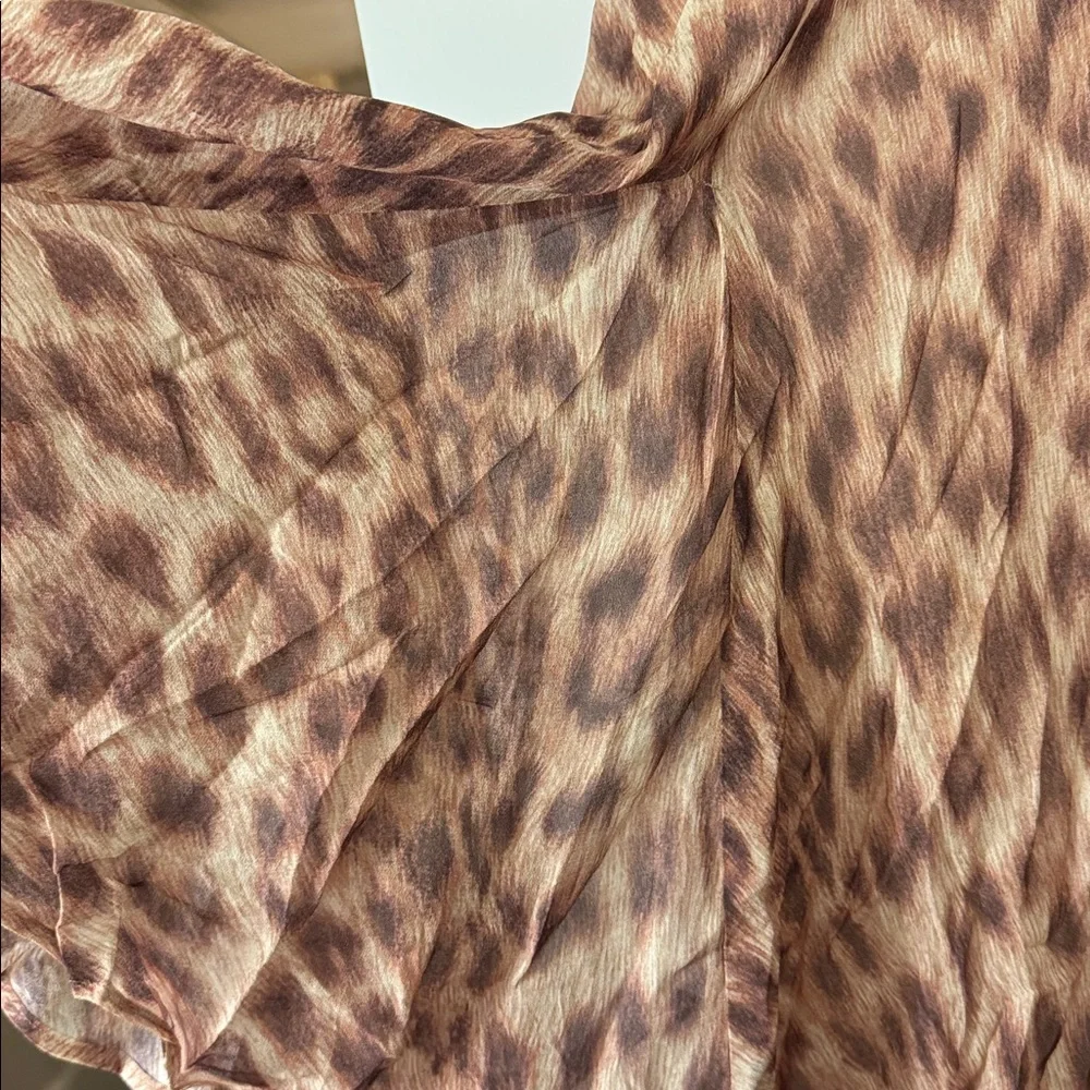 J.Crew Gwyneth flounce-hem skirt in leopard print CM779